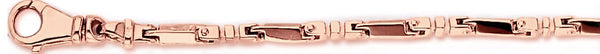 14k rose gold, 18k pink gold chain 3.4mm Elongated Mecha Link Bracelet