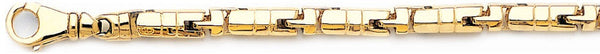 18k yellow gold chain, 14k yellow gold chain 5mm Mecha Barrel III Link Bracelet