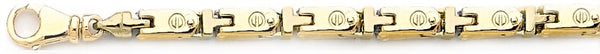 18k yellow gold chain, 14k yellow gold chain 5.5mm Mechanical Box Link Bracelet