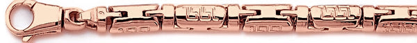 14k rose gold, 18k pink gold chain 7mm Mecha Barrel IV Link Bracelet