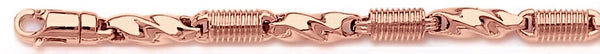 14k rose gold, 18k pink gold chain 5.2mm Twist Screw Link Bracelet