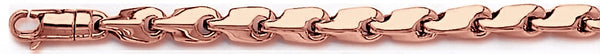 14k rose gold, 18k pink gold chain 4.3mm Studio Link Bracelet