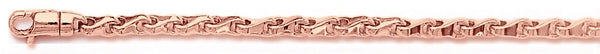 14k rose gold, 18k pink gold chain 3.4mm Knuckle Bone Link Bracelet