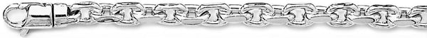 18k white gold chain, 14k white gold chain 5.6mm Flat Elongated Rolo Link Bracelet