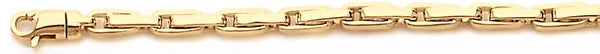 18k yellow gold chain, 14k yellow gold chain 3.7mm Offset Box Link Bracelet