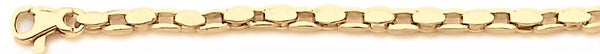 18k yellow gold chain, 14k yellow gold chain 3.2mm Dotbox Link Bracelet