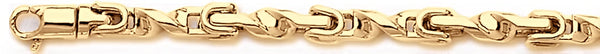 18k yellow gold chain, 14k yellow gold chain 4.7mm Vesuvio Link Bracelet