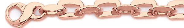 14k rose gold, 18k pink gold chain 9.6mm Amalfi Link Bracelet