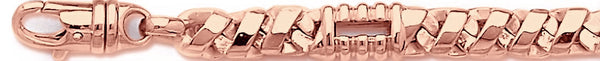 14k rose gold, 18k pink gold chain 9.3mm Jagger II Link Bracelet