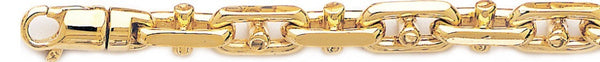 18k yellow gold chain, 14k yellow gold chain 8mm Bullet III Link Bracelet
