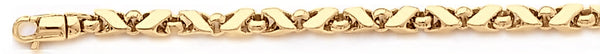 18k yellow gold chain, 14k yellow gold chain 4.6mm Mirror Link Bracelet