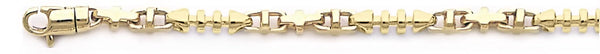 18k yellow gold chain, 14k yellow gold chain 3.5mm Aria Link Bracelet