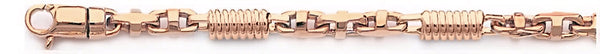 14k rose gold, 18k pink gold chain 4.8mm Aria Link Bracelet