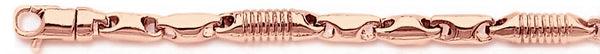 14k rose gold, 18k pink gold chain 4.4mm Focal Link Bracelet