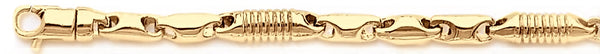 18k yellow gold chain, 14k yellow gold chain 4.4mm Focal Link Bracelet