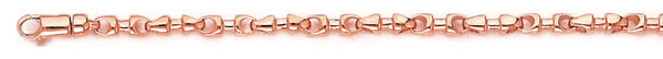 14k rose gold, 18k pink gold chain 3.3mm Abacus Link Bracelet