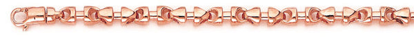 14k rose gold, 18k pink gold chain 4.5mm Abacus Link Bracelet