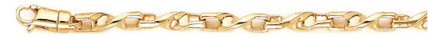 18k yellow gold chain, 14k yellow gold chain 4.6mm Harmony Link Bracelet