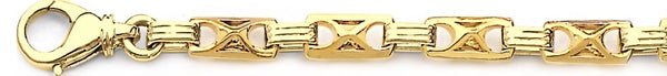 18k yellow gold chain, 14k yellow gold chain 6.4mm Boyd Link Bracelet