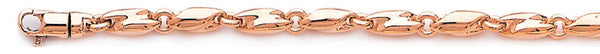 14k rose gold, 18k pink gold chain 4.1mm Elipse Link Bracelet