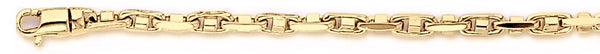 18k yellow gold chain, 14k yellow gold chain 3.2mm Zone Link Bracelet