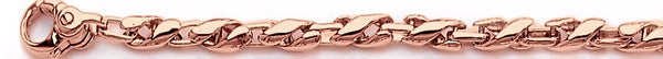 14k rose gold, 18k pink gold chain 4.2mm Camelot Link Bracelet