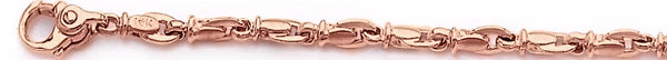 14k rose gold, 18k pink gold chain 4.4mm Destiny Link Bracelet