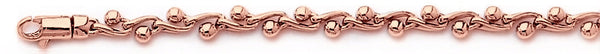 14k rose gold, 18k pink gold chain 4.5mm Lava Link Bracelet