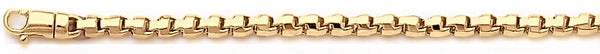 18k yellow gold chain, 14k yellow gold chain 3.3mm Rounded Box Link Bracelet