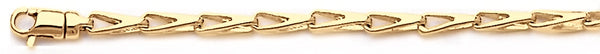 18k yellow gold chain, 14k yellow gold chain 3.5mm Thin Quad Link Bracelet