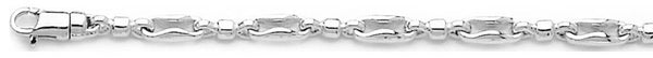 18k white gold chain, 14k white gold chain 4.1mm Hipster Chain Necklace