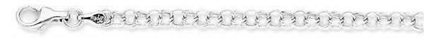 18k white gold chain, 14k white gold chain 4.4mm Light Charm Link Bracelet