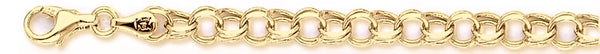18k yellow gold chain, 14k yellow gold chain 5.8mm Light Charm Link Bracelet