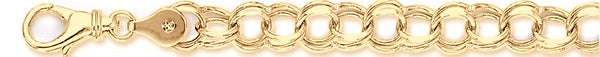 18k yellow gold chain, 14k yellow gold chain 8mm Light Charm Link Bracelet