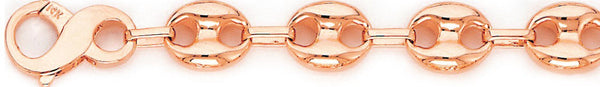 14k rose gold, 18k pink gold chain 11.2mm Mariner Link Bracelet