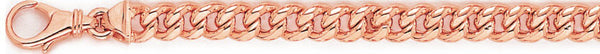 14k rose gold, 18k pink gold chain 6.6mm Miami Cuban Curb Chain Necklace