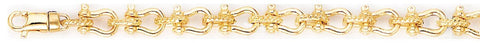 6.4mm Yoke Link Bracelet custom made gold chain