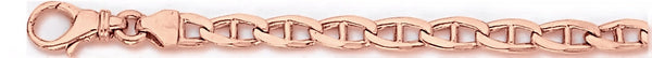 14k rose gold, 18k pink gold chain 4.8mm Anchor Chain Necklace