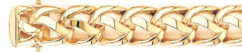 17.3mm Woven Curb Link Bracelet custom made gold chain