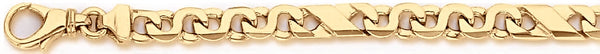 18k yellow gold chain, 14k yellow gold chain 6.1mm Henley Link Bracelet