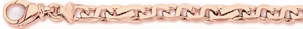 14k rose gold, 18k pink gold chain 6.2mm Kanha Link Bracelet