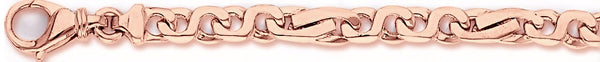 14k rose gold, 18k pink gold chain 6.5mm Alfresco Link Bracelet