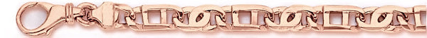14k rose gold, 18k pink gold chain 5.9mm Hades Link Bracelet