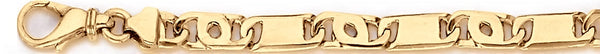 18k yellow gold chain, 14k yellow gold chain 5.7mm Tigers Eye Link Bracelet