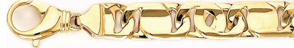 18k yellow gold chain, 14k yellow gold chain 12.2mm Tigers Eye Link Bracelet