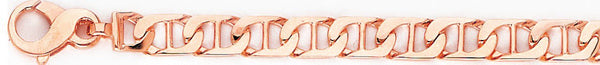 14k rose gold, 18k pink gold chain 6.8mm Tahoe Link Bracelet
