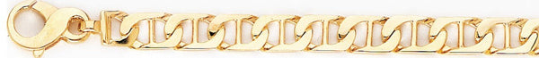 18k yellow gold chain, 14k yellow gold chain 6.8mm Tahoe Link Bracelet