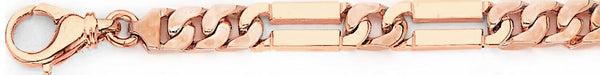 14k rose gold, 18k pink gold chain 7.4mm Capri Link Bracelet
