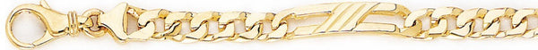 18k yellow gold chain, 14k yellow gold chain 6.2mm Wabi Link Bracelet