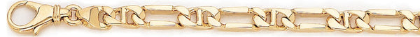 18k yellow gold chain, 14k yellow gold chain 5.4mm Armenian Link Bracelet